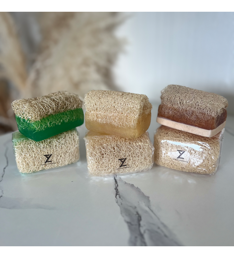 Pumpkin fiber zeep set – Aloëvera, rijst & honingmelk